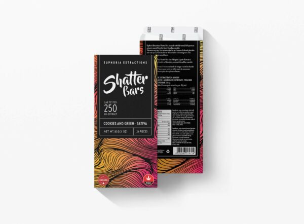 Euphoria Extractions – 500mg Shatter Bar – Milk Chocolate (Sativa) | Buy Weed Packs Canada