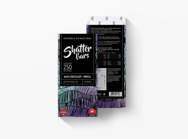 Euphoria Extractions – 500mg Shatter Bar – Milk Chocolate (Sativa) | Buy Weed Packs Canada