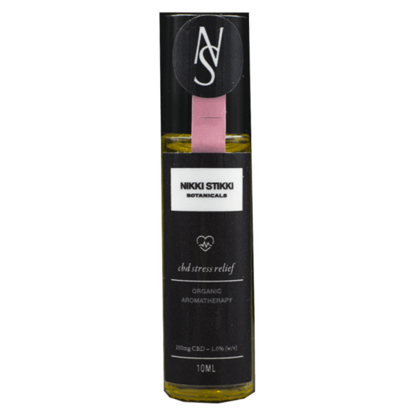 Nikki Stikki Botanicals – Organic Aromatherapy – CBD Stress Relief Roller 100mg CBD | Buy Weed Packs Canada