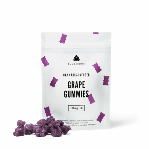 Buudabomb – Grape Gummies 100mg THC | Buy Weed Packs Canada