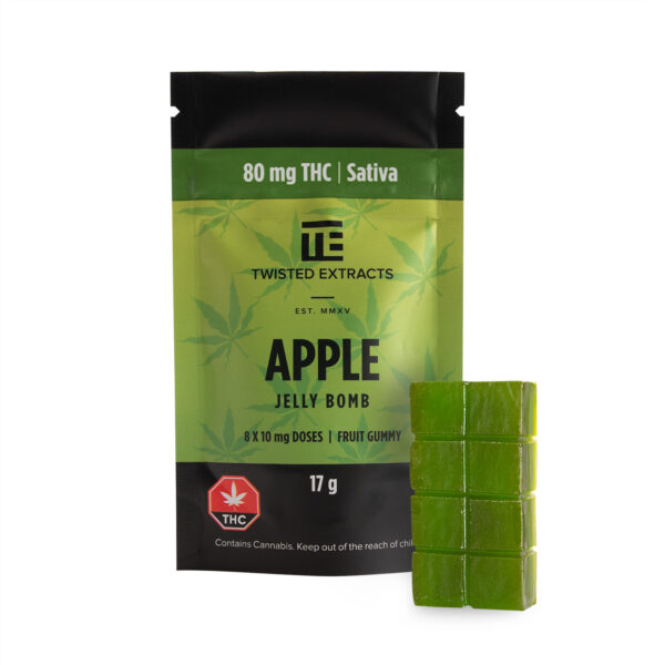 Twisted Extracts – Apple Jelly Bomb – Sativa – 80mg THC | Buy Weed Packs Canada