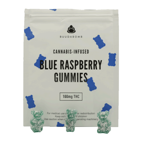 Buudabomb – Blue Raspberry Gummies – 100mg | Buy Weed Packs Canada