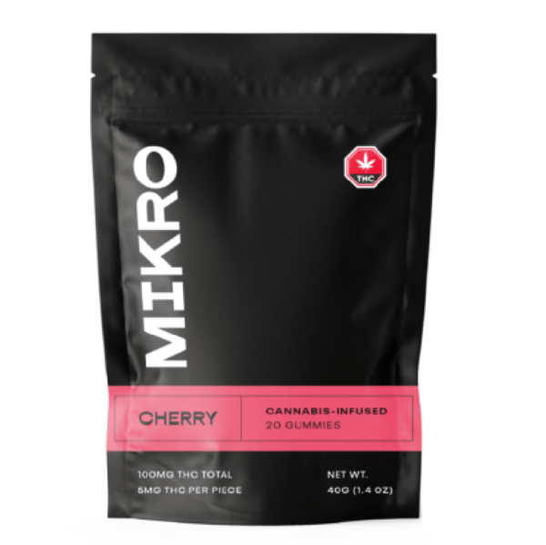 Mikro – THC Gummies – 100mg THC – Cherry | Buy Weed Packs Canada