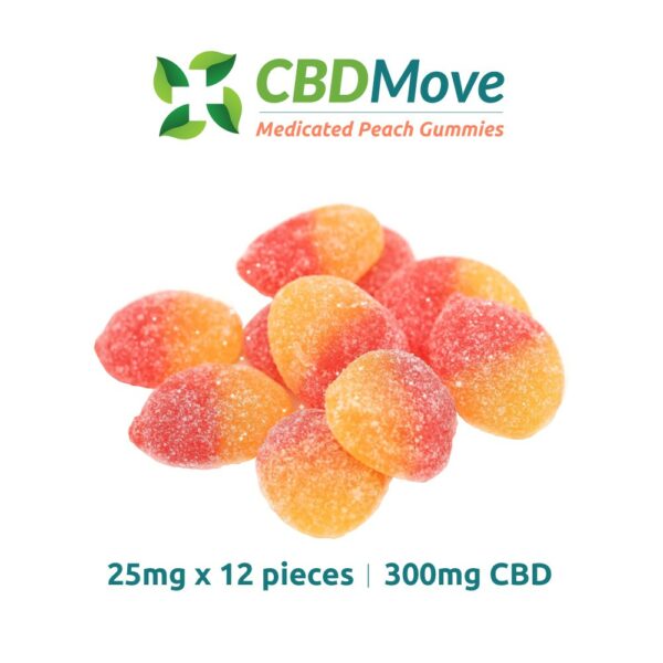 CBD Move – CBD Gummies – Vegan Peaches – 100mg | Buy Weed Packs Canada
