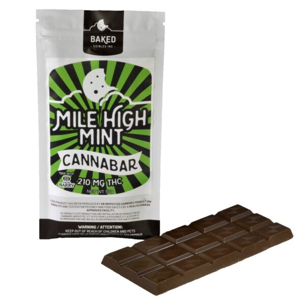 Baked Edibles – Mile High Mint Cannabar 210mg THC | Buy Weed Packs Canada