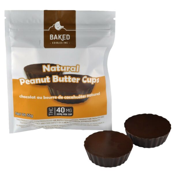 Baked Edibles – Chocolate Mini Peanut Butter Cups 40mg THC | Buy Weed Packs Canada