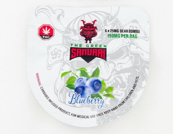 The Green Samurai – Blueberry Gummies – 150mg | Buy Weed Packs Canada