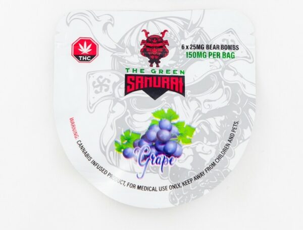 The Green Samurai – Grape Gummies – 150mg | Buy Weed Packs Canada