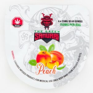 The Green Samurai – Peach Gummies – 150mg | Buy Weed Packs Canada