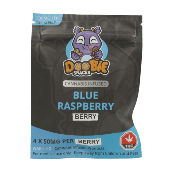 Doobie Snacks – Blue Raspberry – 200mg THC | Buy Weed Packs Canada