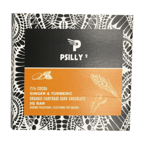 Psilly – Dark Chocolate Bar – Ginger & Turmeric | Buy Weed Packs Canada