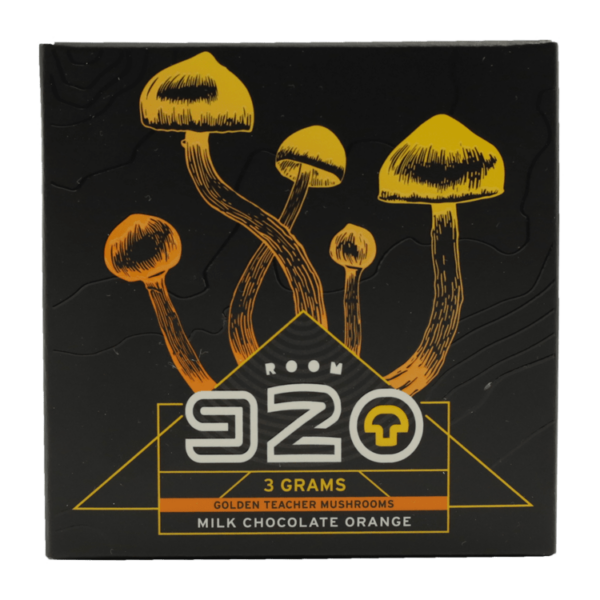 Room 920 – Mushroom Chocolate Bar – Milk Chocolate Orange – 3 grams | Buy Weed Packs Canada