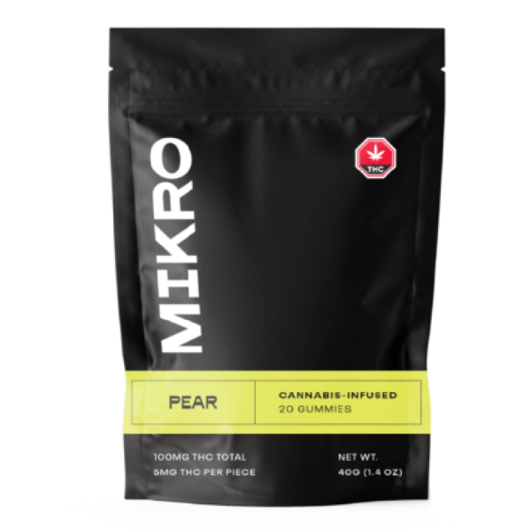 Mikro – THC Gummies – 100mg THC – Pear | Buy Weed Packs Canada