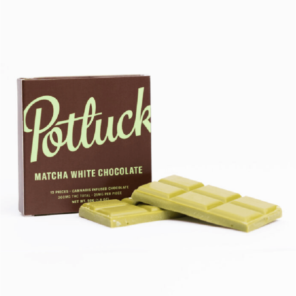 Potluck – Infused Chocolate – Matcha White Chocolate – 300mg THC | Buy Weed Packs Canada