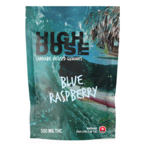 High Dose – cannabis Infused Gummies – Blue Raspberry – 1000mg/1500mg | Buy Weed Packs Canada