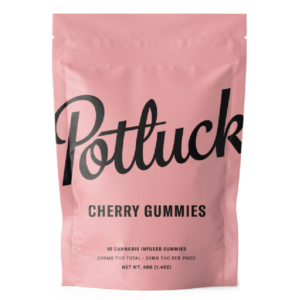 Potluck Extracts – Cherry Gummies – 200mg THC | Buy Weed Packs Canada