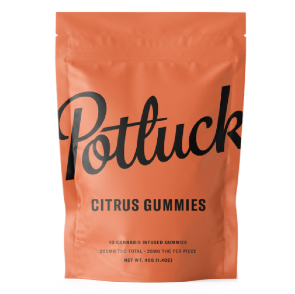 Potluck Extracts – Citrus Gummies – 200mg THC | Buy Weed Packs Canada