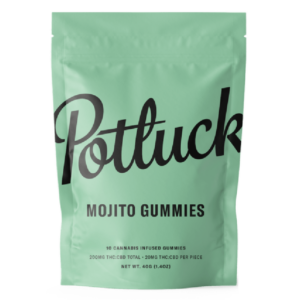 Potluck Extracts – Mojito Gummies (1:1) – 100mg THC / 100mg CBD | Buy Weed Packs Canada