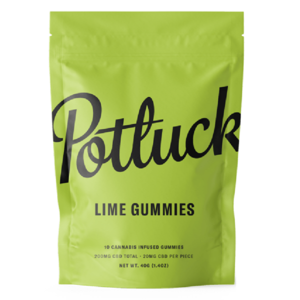 Potluck Extracts – Lime Gummies (CBD) – 200mg | Buy Weed Packs Canada