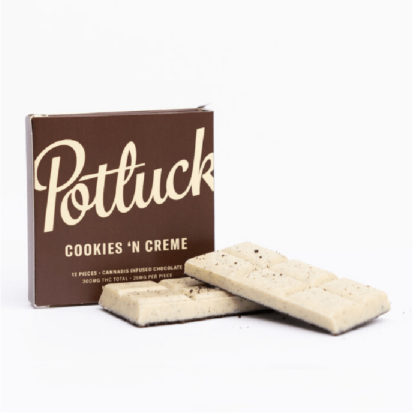 Potluck – Infused Chocolate – Cookies & Cream – 300mg THC | Buy Weed Packs Canada