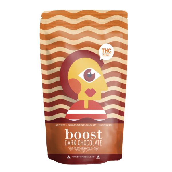 Boost – THC Dark Chocolate Bars – 200mg | Buy Weed Packs Canada