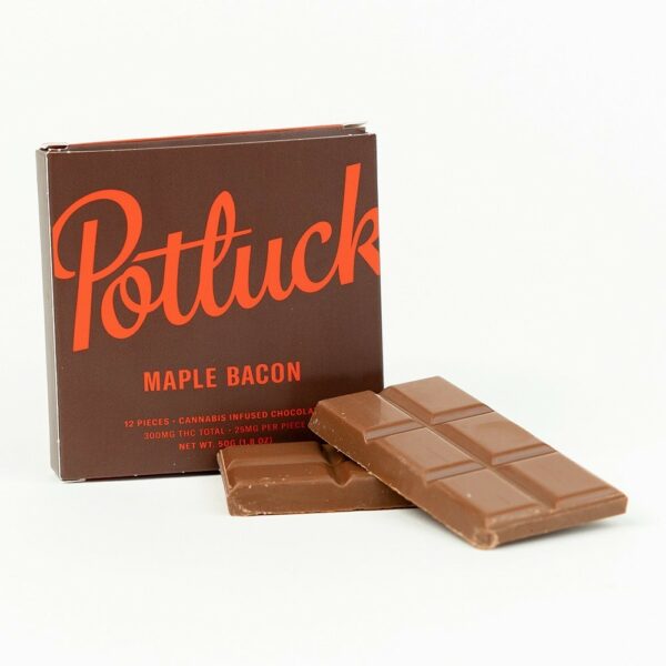 Potluck – Infused Chocolate – Maple Bacon – 300mg THC | Buy Weed Packs Canada