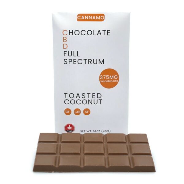 Cannamo – Full Spectrum CBD Chocolate – 375mg – Toasted Coconut | Buy Weed Packs Canada